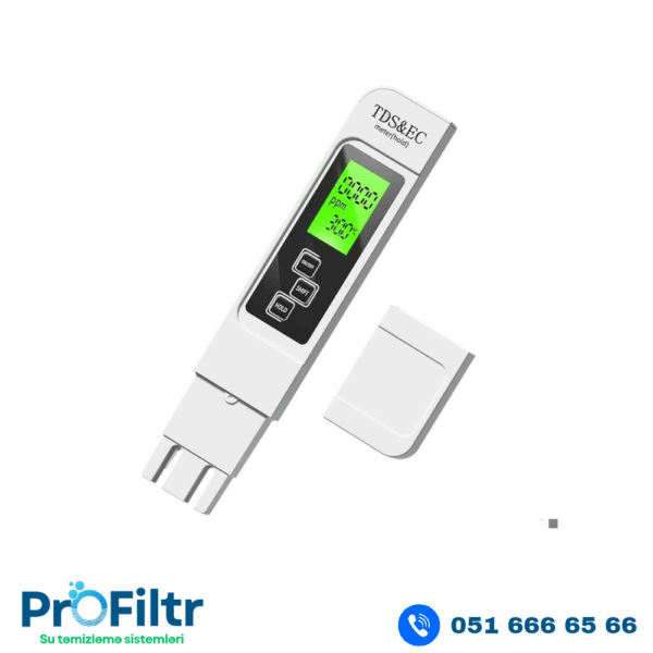 TDS & EC Su Test Cihazı (İki Funksiyalı Ölçən)