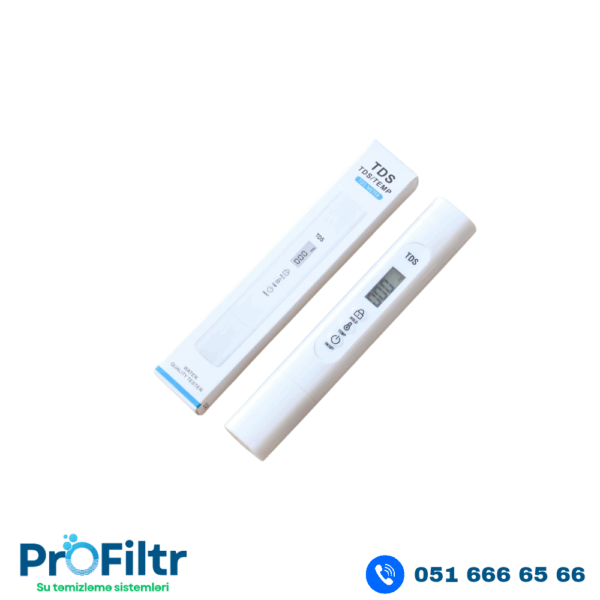 TDS Su Test Cihazı (Ağ Korpus, ppm Ölçən)