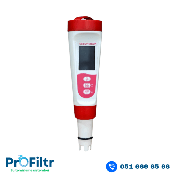 Tds ec ph tempratur-4 ü birinde test cihazı
