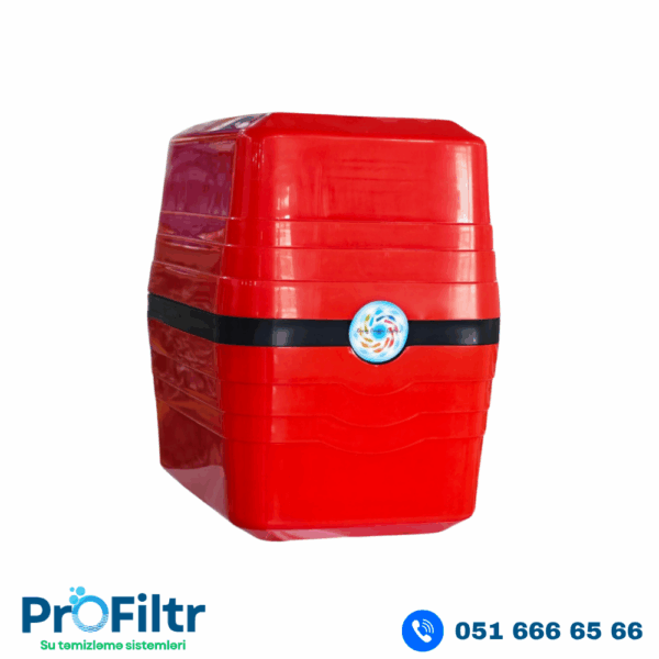 Revers Osmos 6 mərhələli nasoslu su filtri (2.2 galon metal çən, qara və qırmızı rəng seçimi